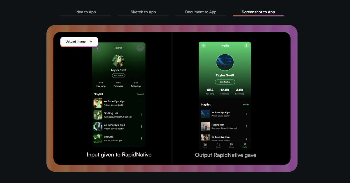 Image to App with Features